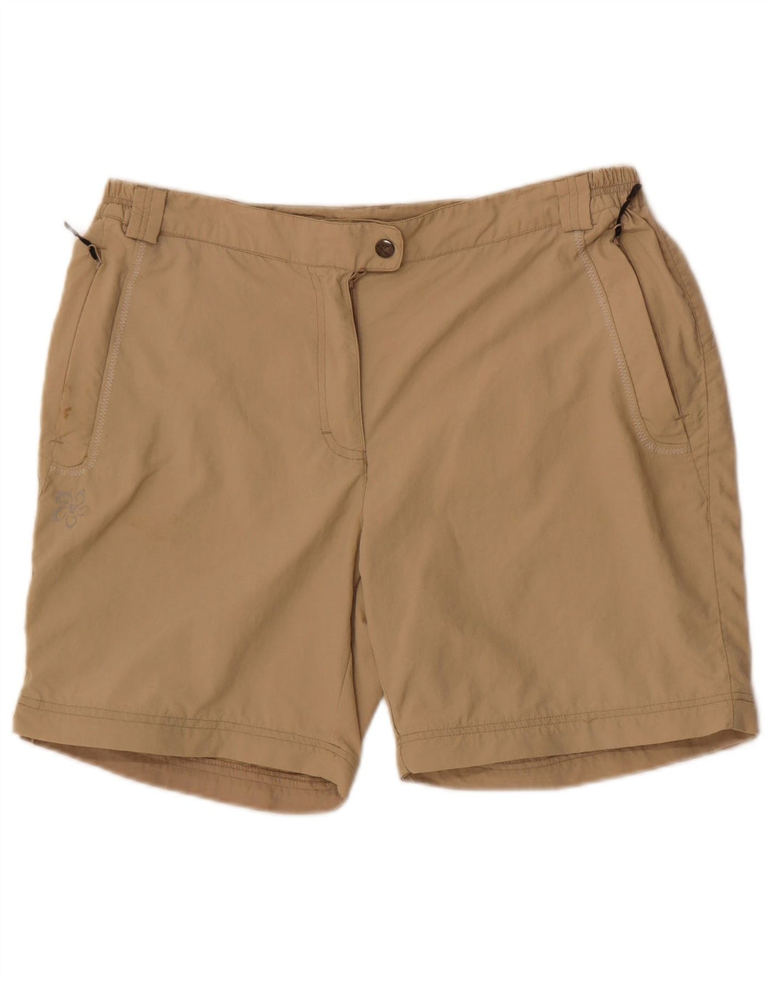 Shorts casual feminino Brugi IT 50 XL W34 poliéster bege