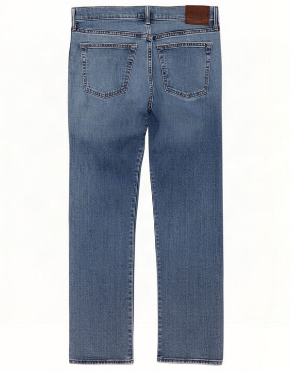 Abercrombie & Fitch Mens Straight Jeans W31 L32 Azul Algodão