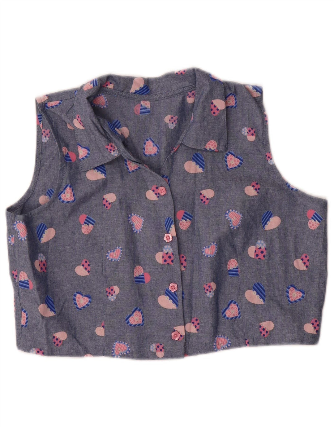 Conjunto de saia feminina vintage de 2 peças médio W32 azul geométrico