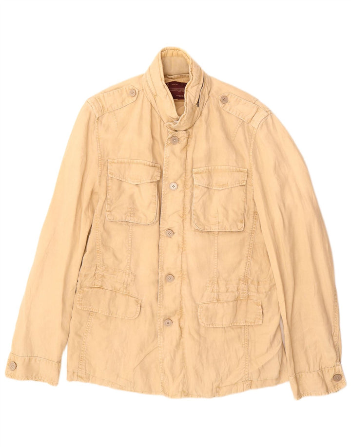 Jaqueta militar masculina Marlboro Classics EU 52 XL algodão bege