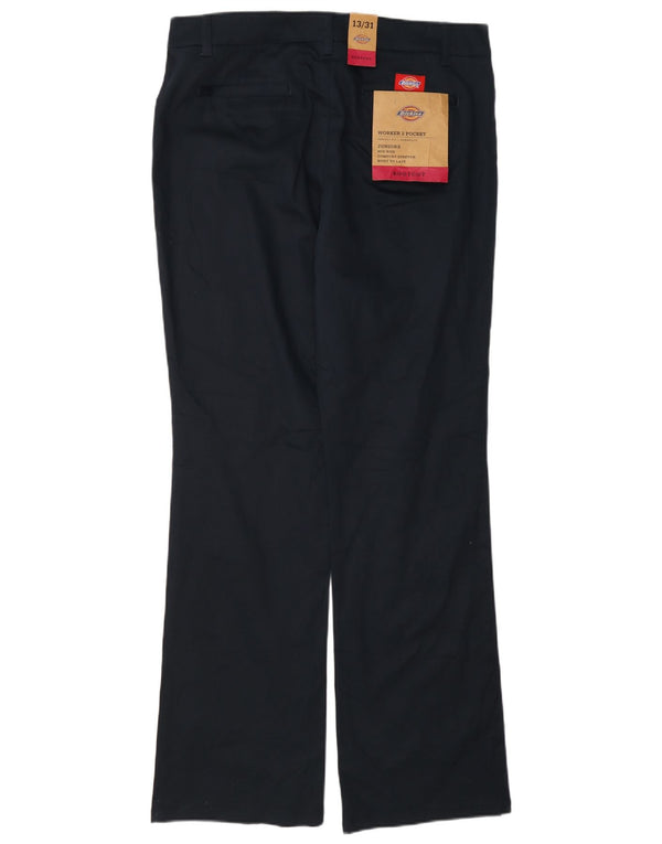 Calça Chino feminina Dickies cintura média EUA 13 grande W31 L32 azul marinho