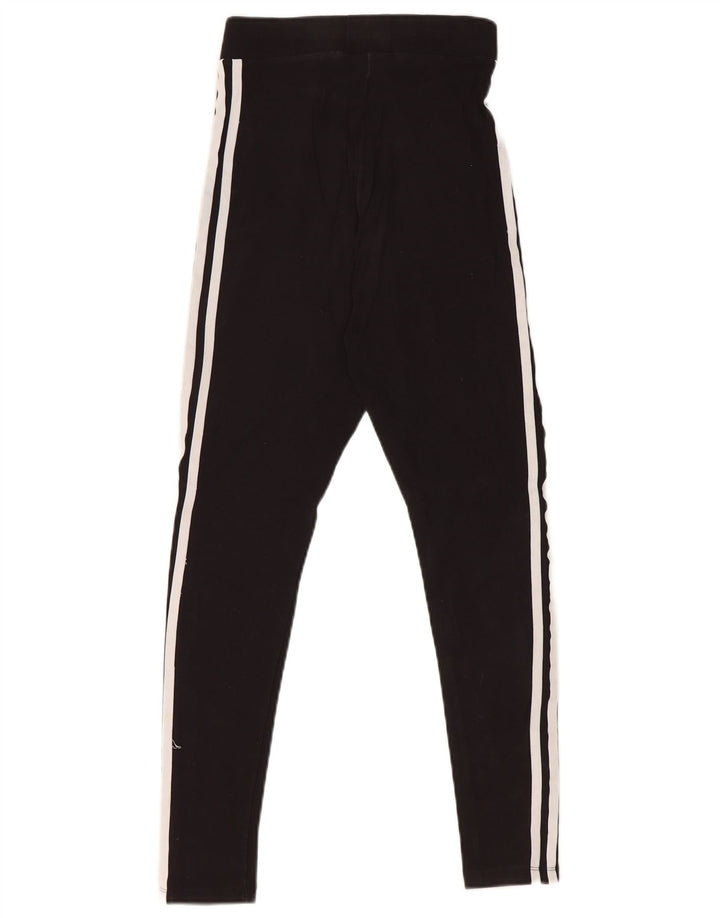 ADIDAS Womens Leggings UK 10 Small Black Cotton