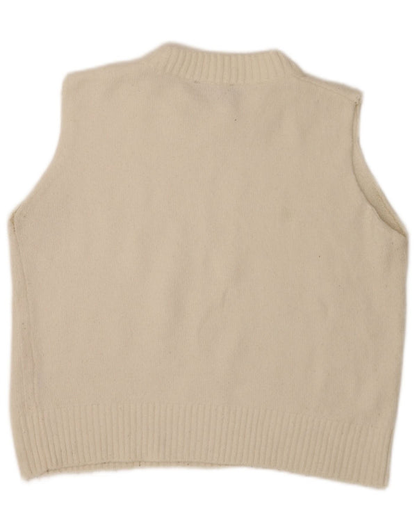 Zara Womens Crop Vest Tank Top UK 16 Grande Off White