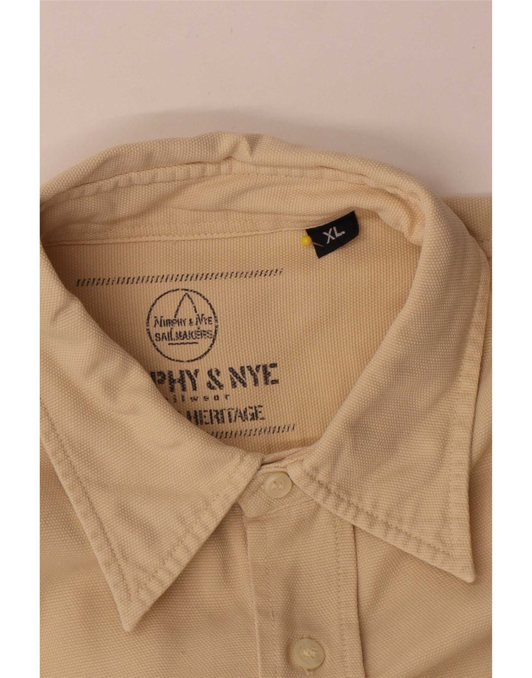 Camisa masculina Murphy & Nye Sailmakers XL algodão bege