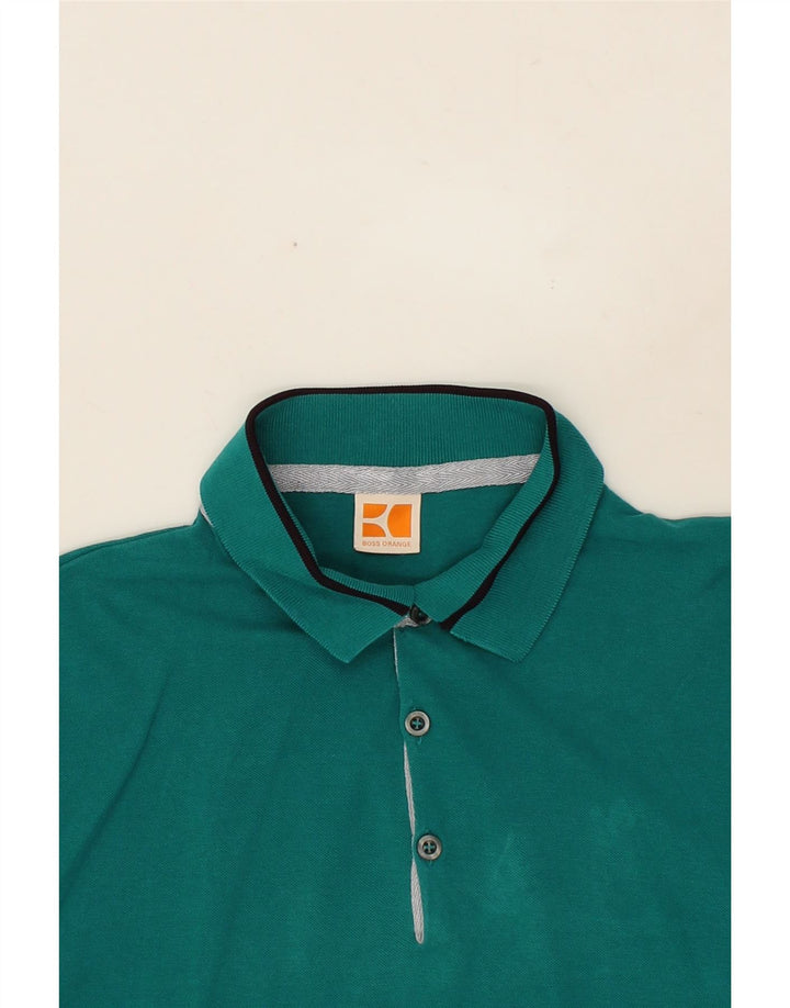 HUGO BOSS Mens Polo Shirt Small Green Cotton Vintage Hugo Boss and Second-Hand Hugo Boss from Messina Hembry 
