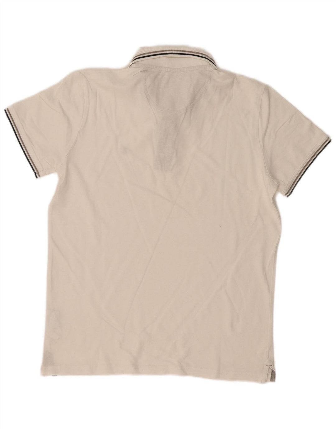 Camisa polo masculina CHAMPION pequena de algodão branco