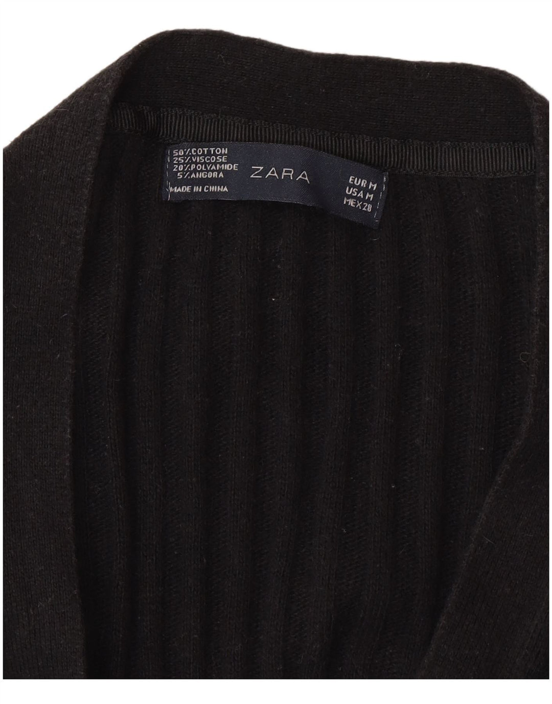 Suéter cardigã feminino Zara Reino Unido 12 médio preto