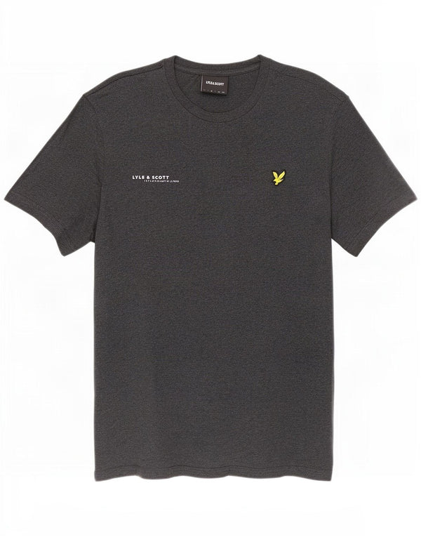 Lyle & Scott Camiseta masculina cinza médio algodão