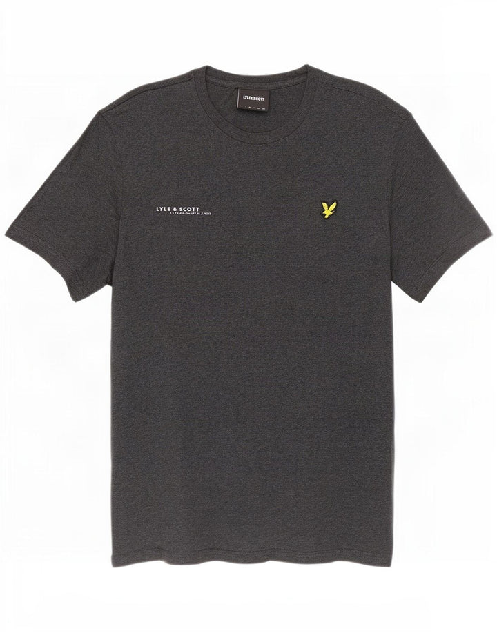 Lyle & Scott Camiseta masculina cinza médio algodão