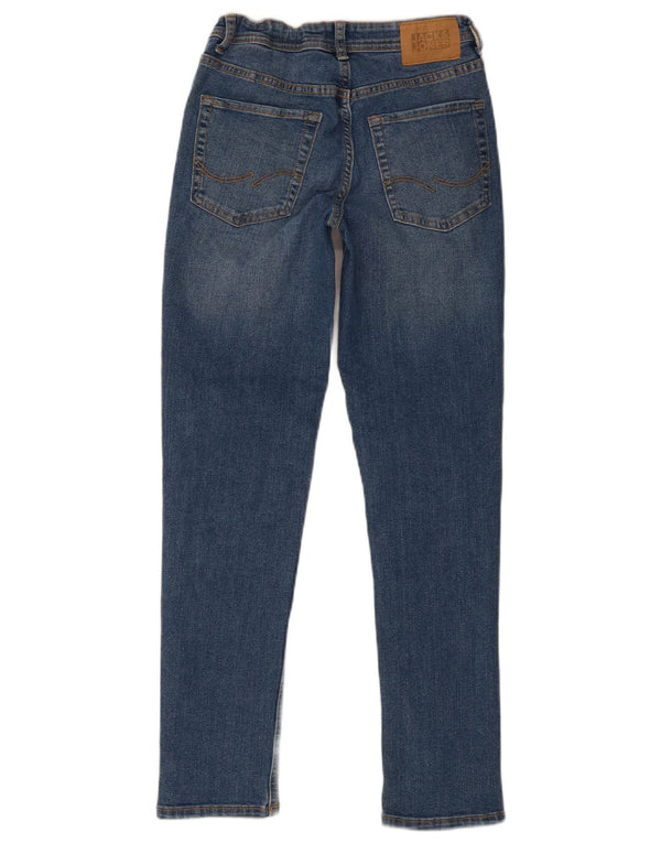 Jack & Jones Boys GLENN Slim Jeans 12-13 anos W28 L28 Azul Algodão