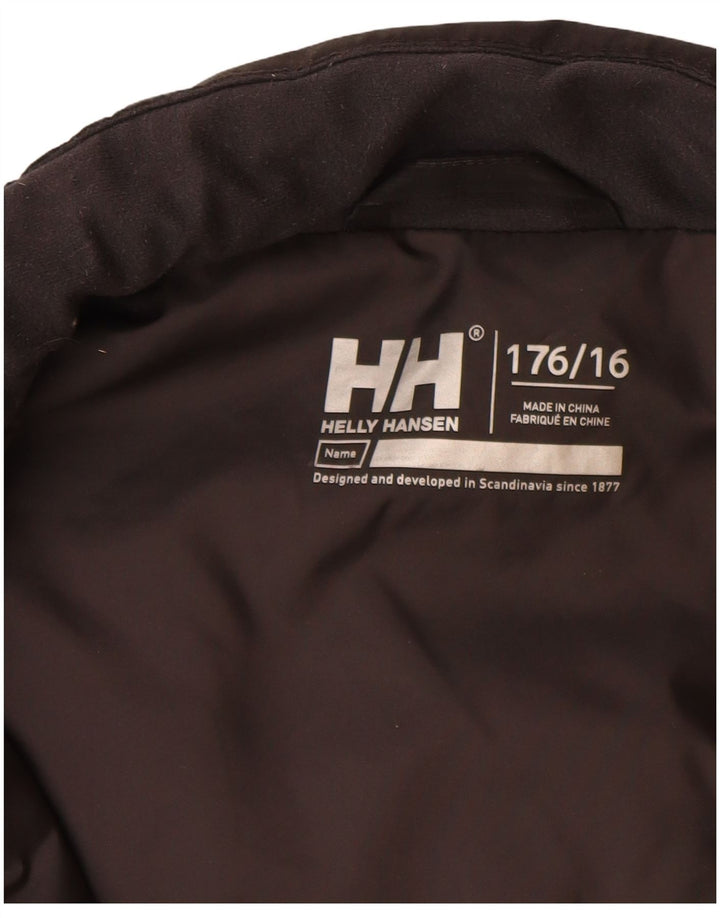 HELLY HANSEN Boys Windbreaker Coat 15-16 Years Black Polyester