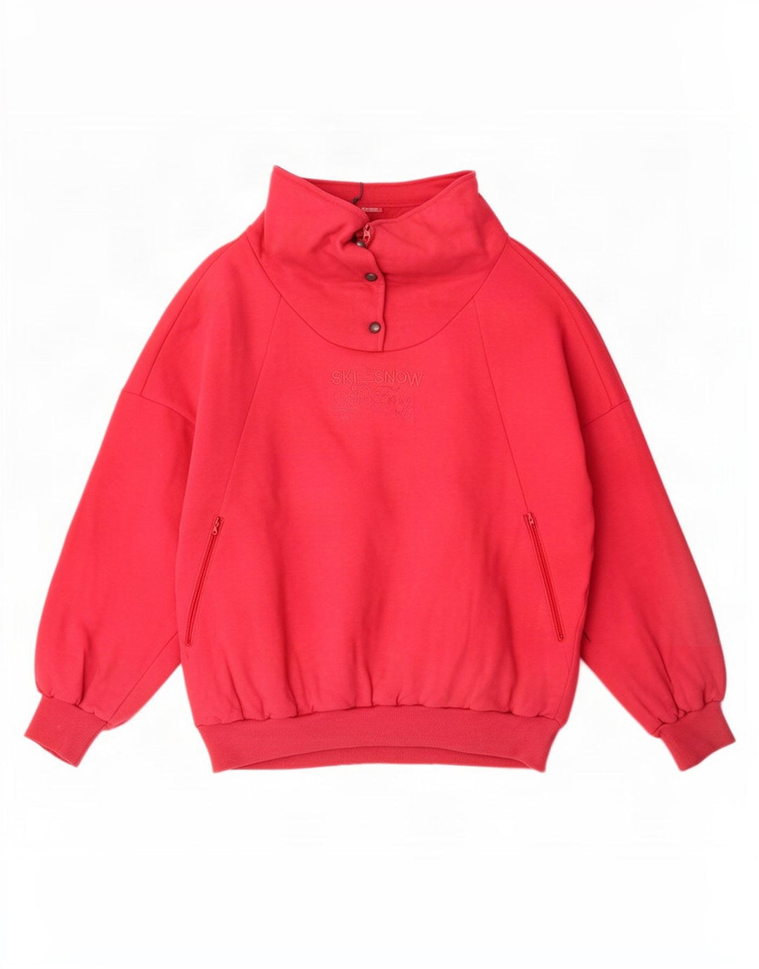 Suéter feminino Colmar com estampa de esqui e gola redonda EUA 12 grande rosa