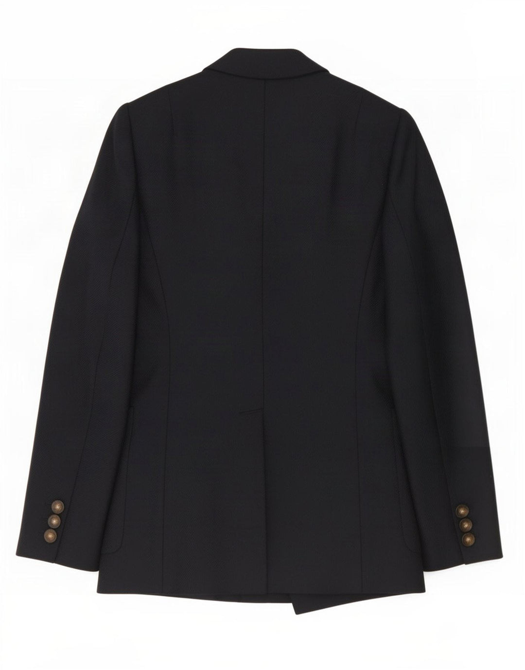 Jaqueta blazer feminina Reiss Double Breasted Reino Unido 8 pequena lã azul marinho