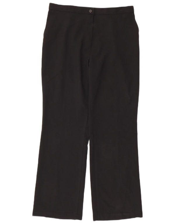 Calça feminina reta casual Marks & Spencer UK 16 grande W34 L31 preta