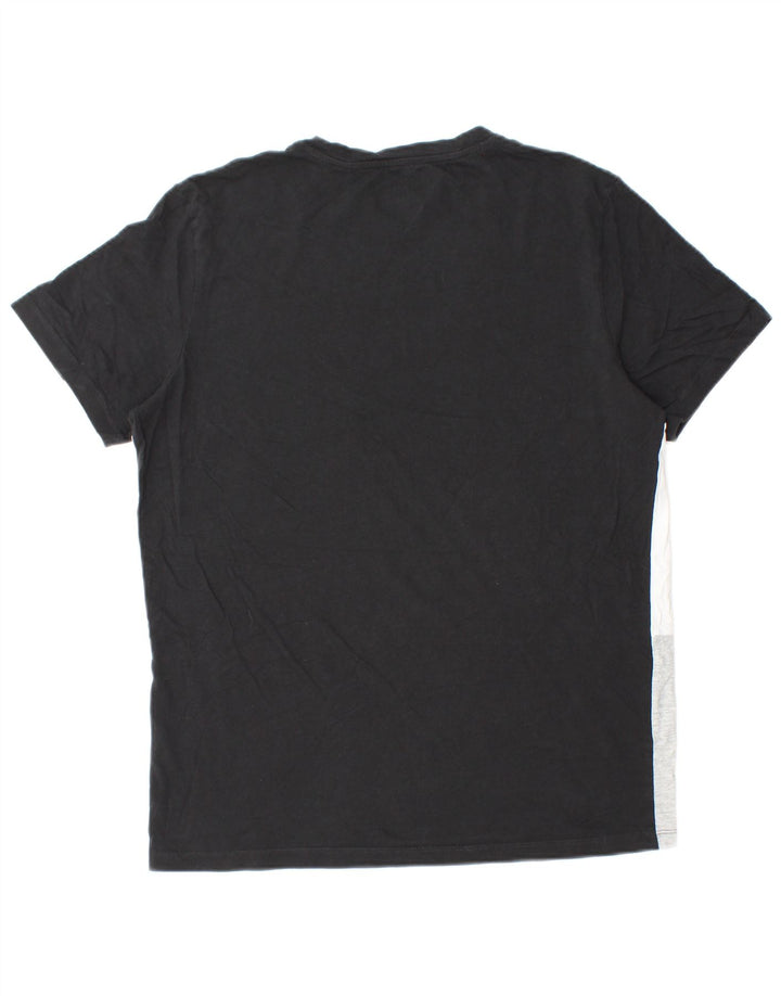 Camiseta masculina Jack & Jones grande bloco colorido preto