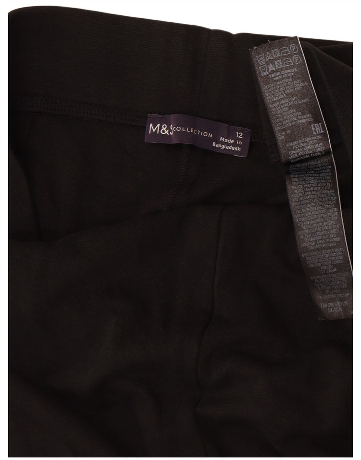 Leggings femininos Marks & Spencer Reino Unido 12 viscose preta média