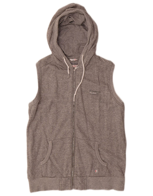 Suéter feminino CHAMPION Heritage Classics com capuz e zíper Reino Unido 18 XL cinza