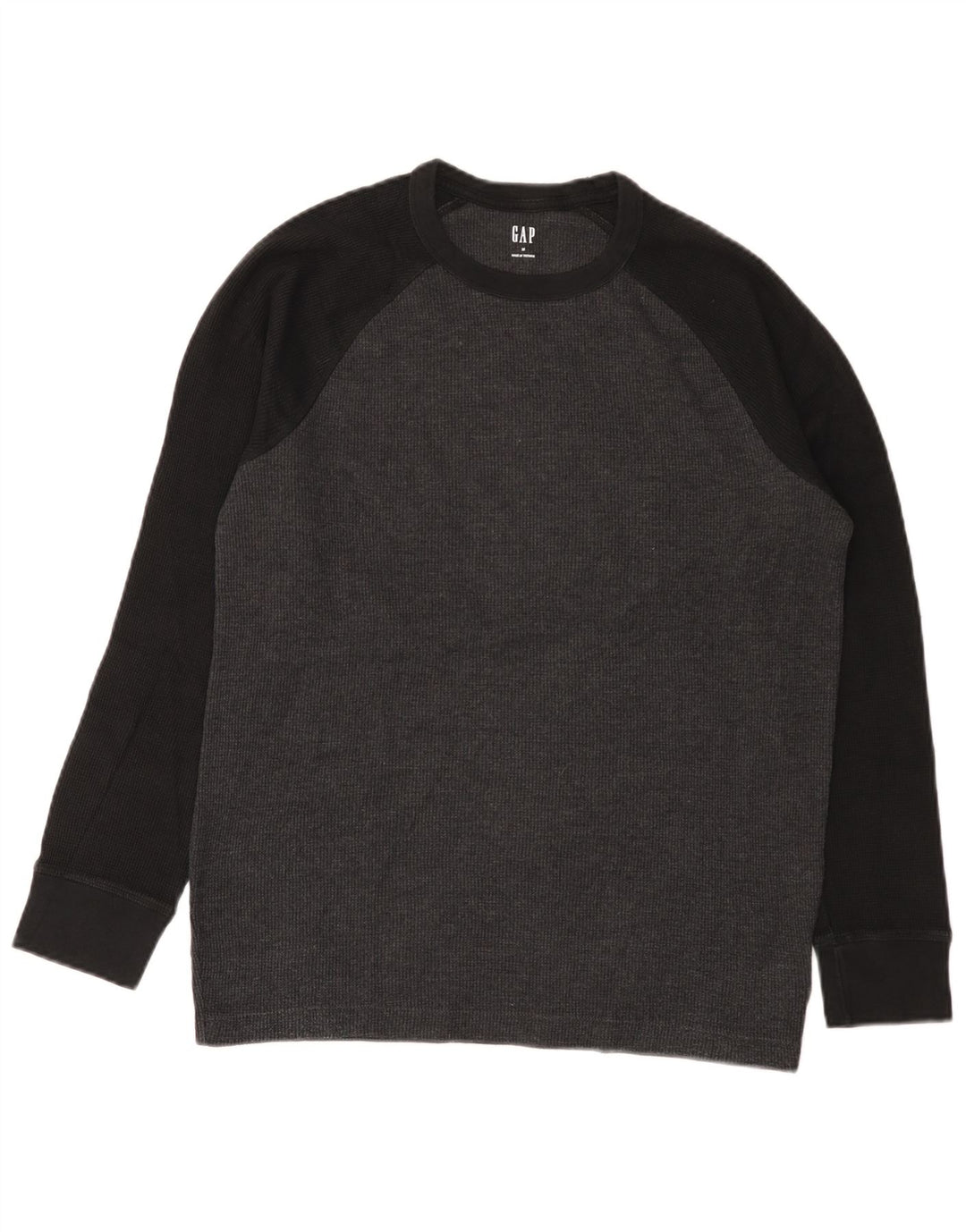 Moletom masculino Gap Jumper cinza médio algodão colorblock