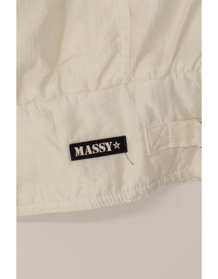 Jaqueta bomber feminina vintage UK 14 grande branca