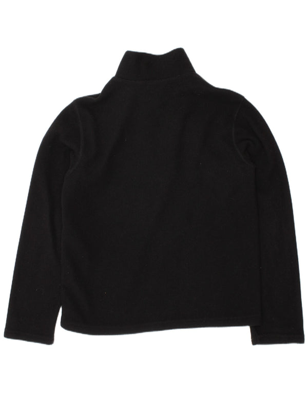 Suéter de lã The North Face Boys com zíper e gola 7-8 anos pequeno preto poliéster