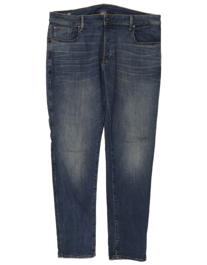 G-STAR Masculino 3301 Jeans Slim W38 L34 Azul Algodão