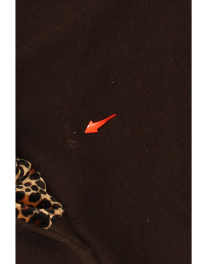 Casaco feminino NICOWA com peito duplo Reino Unido 18 XL marrom animal estampa caxemira