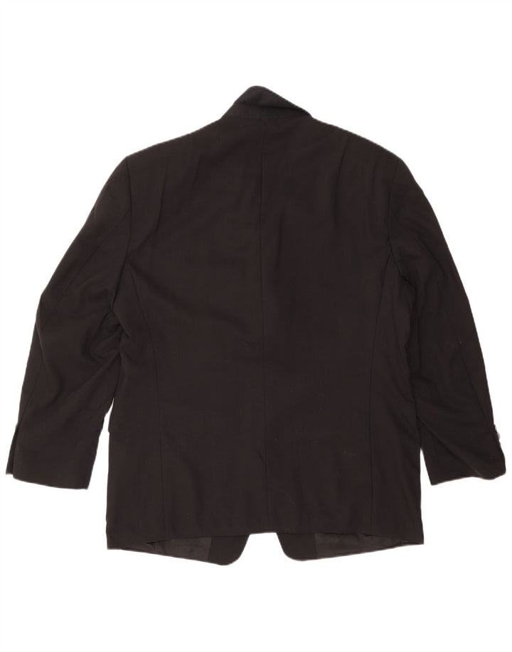 Jaqueta blazer masculina Chaps com 3 botões Reino Unido 38 lã preta média