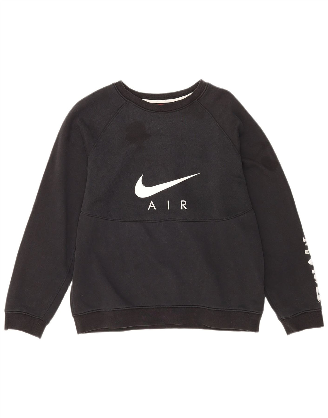 NIKE Boys Graphic Sweatshirt Jumper 13-14 Anos XL Preto Algodão
