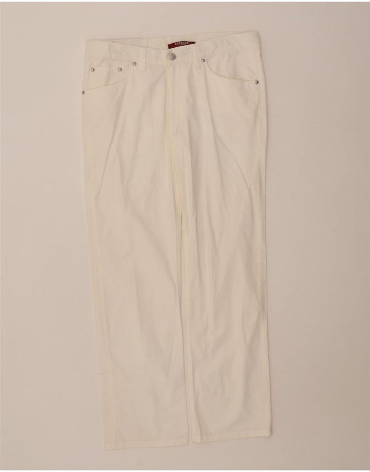 Carrera Mens 700 Regular Fit Calça Casual Tamanho 33 Algodão Branco