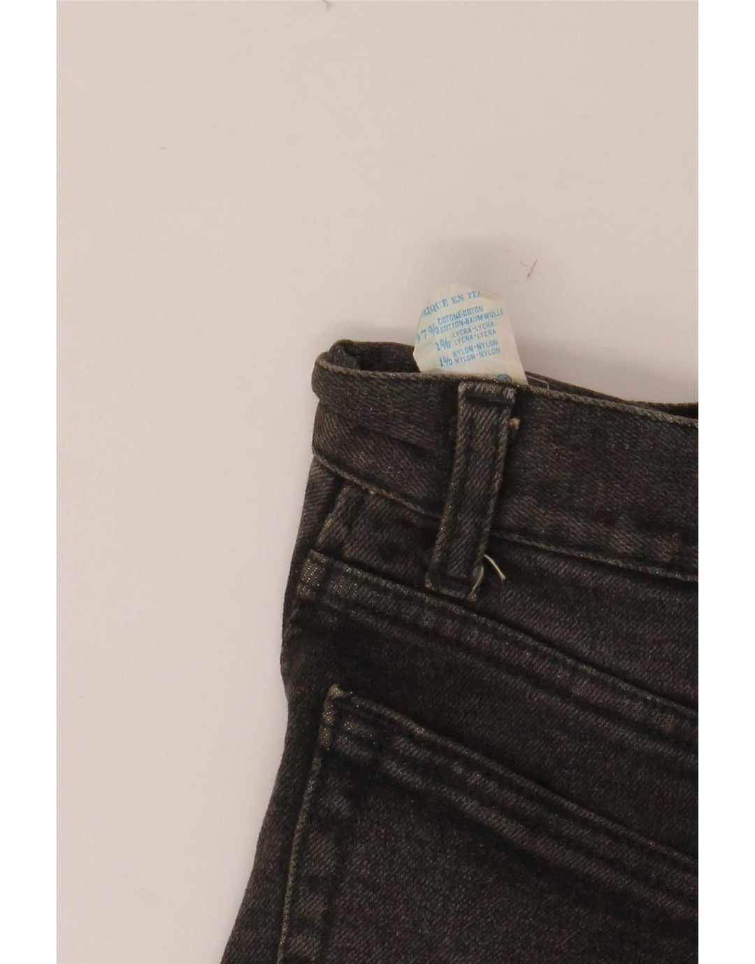 Saia jeans feminina CARRERA W28 algodão preto médio