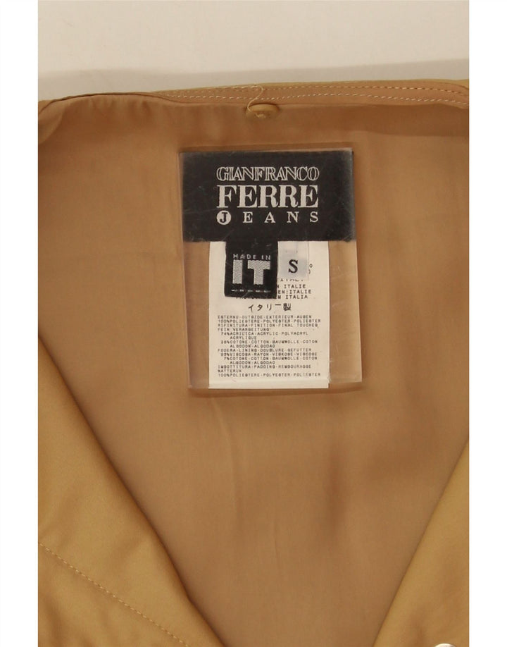 Sobretudo oversized feminino Gianfranco Ferre UK 10 pequeno bege acrílico