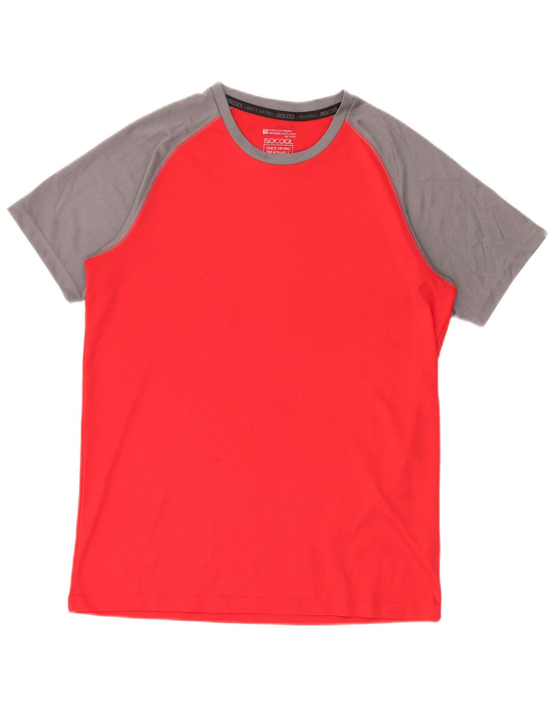 Camiseta masculina IsoCool Mountain Warehouse Top médio vermelho colorblock