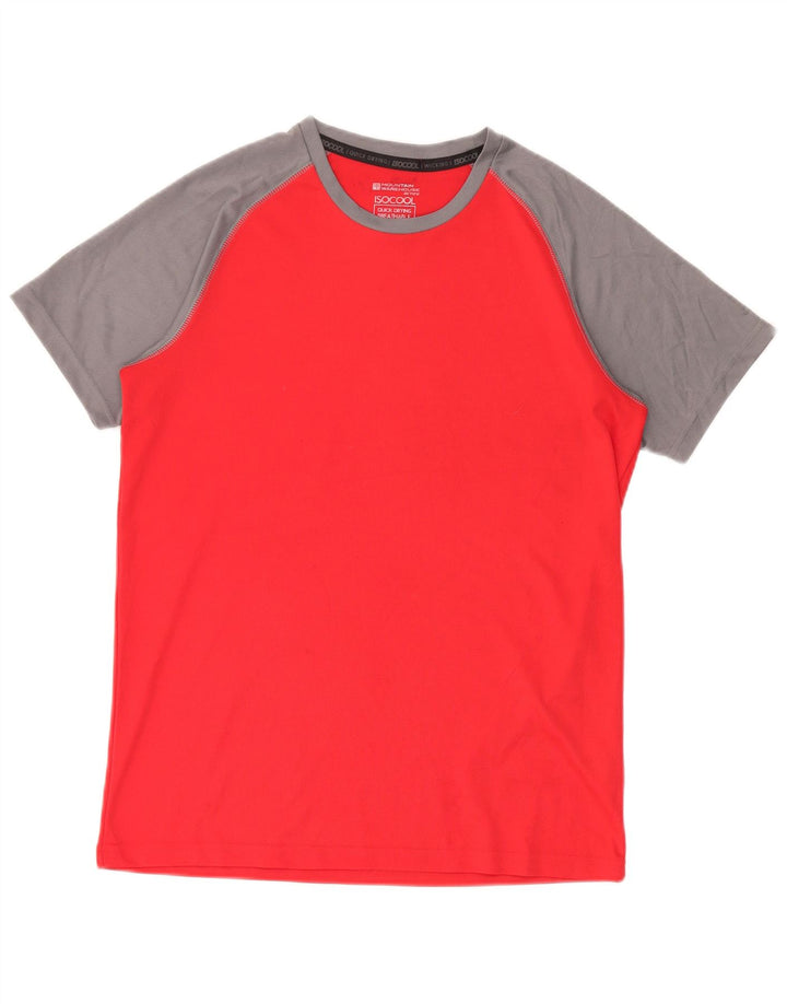 Camiseta masculina IsoCool Mountain Warehouse Top médio vermelho colorblock