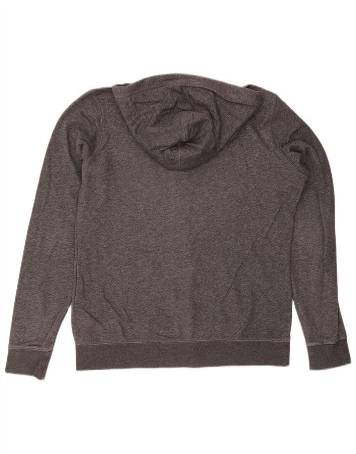 Suéter masculino Nike com capuz e zíper grande algodão cinza