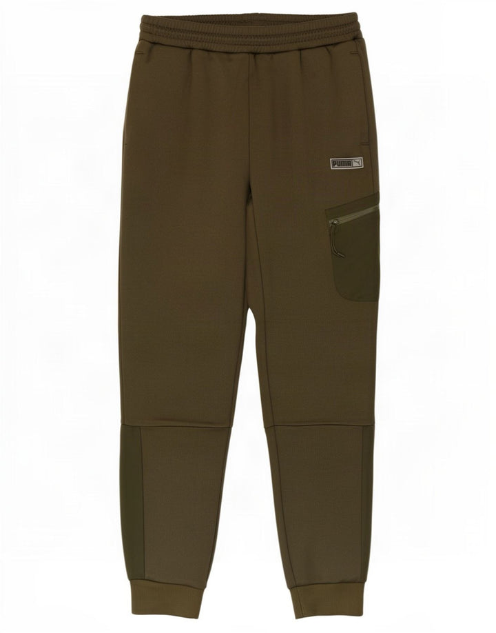Calça de treino masculina Puma Cargo Joggers poliéster cáqui médio