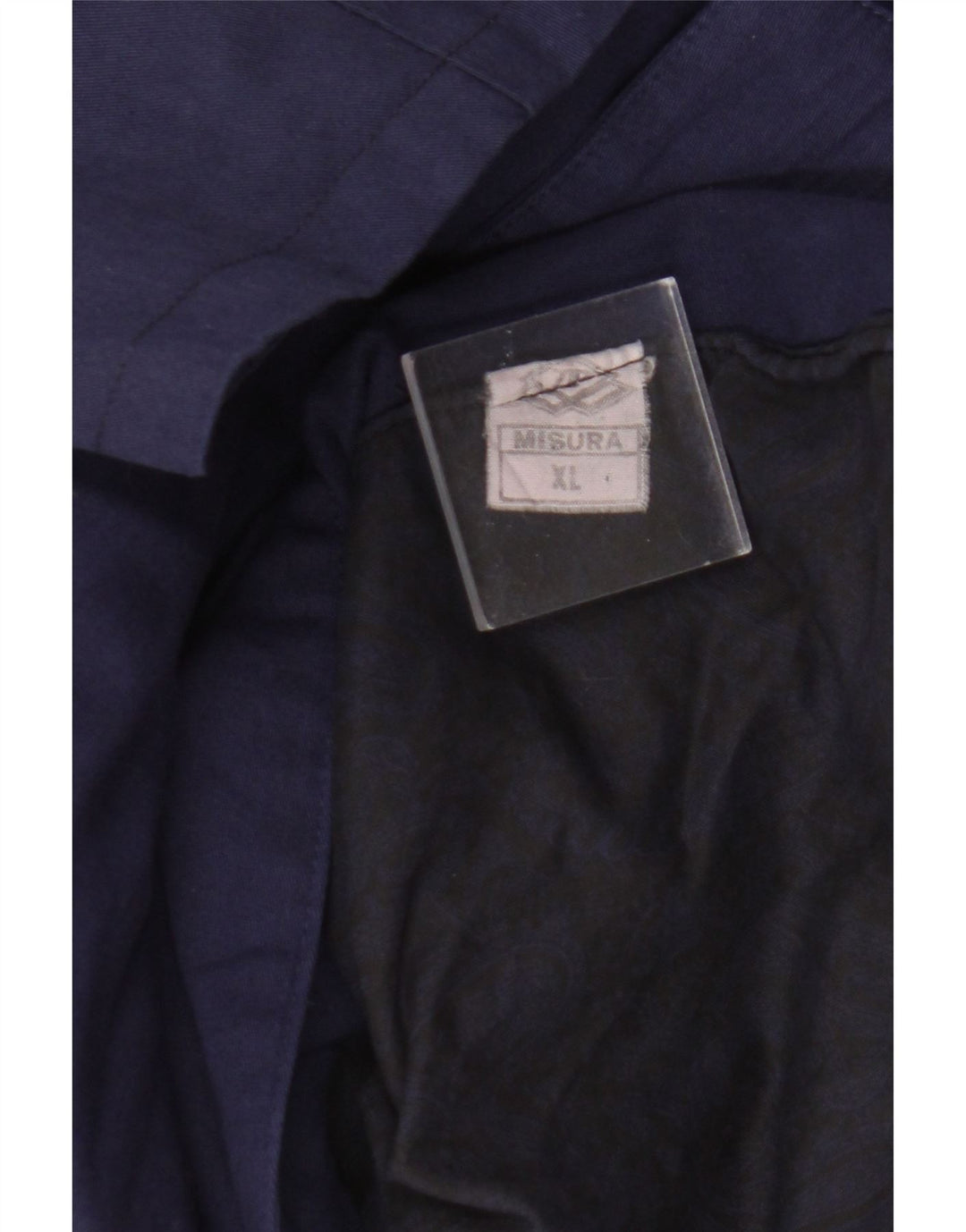 Jaqueta blazer masculina Zip com 2 botões e manga 3/4 Reino Unido 42 XL azul marinho algodão
