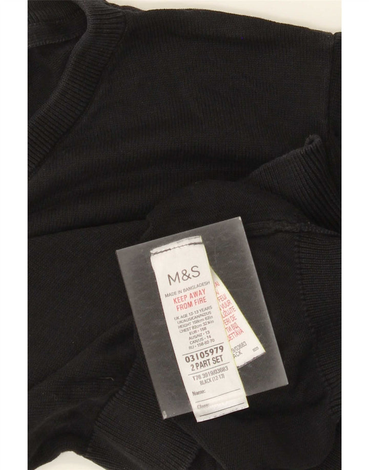 Suéter Marks & Spencer Boys Moletom 12-13 Anos Preto Algodão