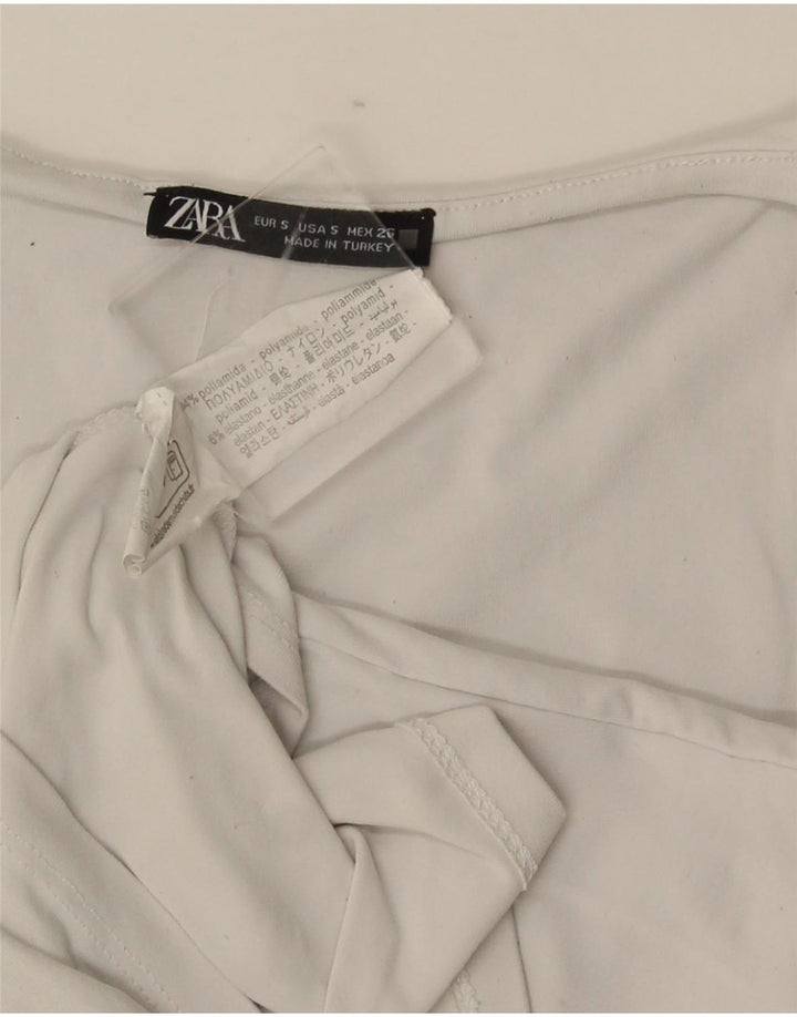 Colete feminino Zara UK 8 pequeno poliamida branca