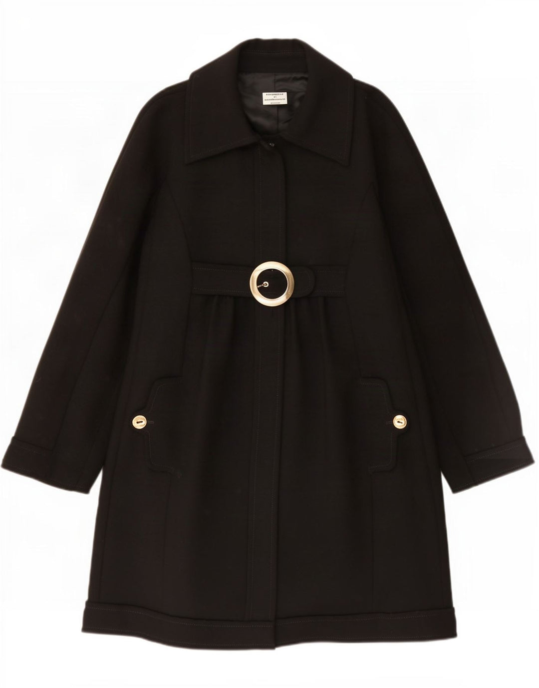 Sobretudo feminino Philosophy Di Alberta Ferretti UK 12 médio preto