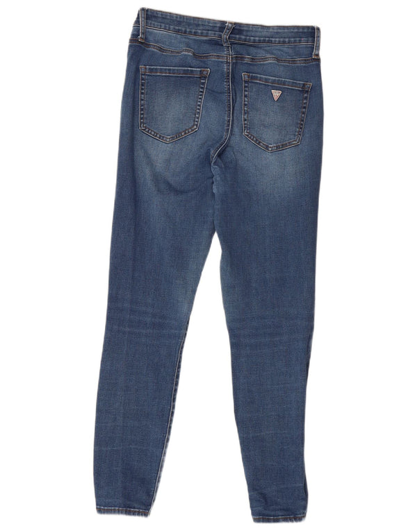 Guess Calça jeans feminina Sculpt cintura média skinny W32 L27 algodão azul