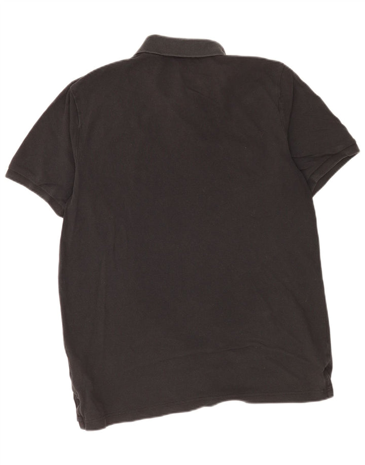 Camisa polo masculina Nike média preta algodão