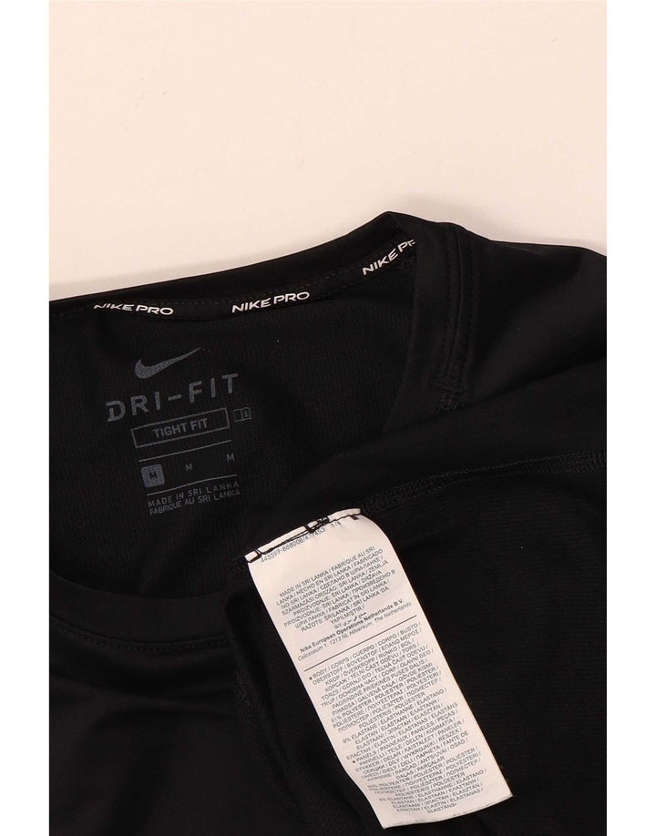 Camiseta masculina Nike Tight Fit Top Médio Poliéster Preto