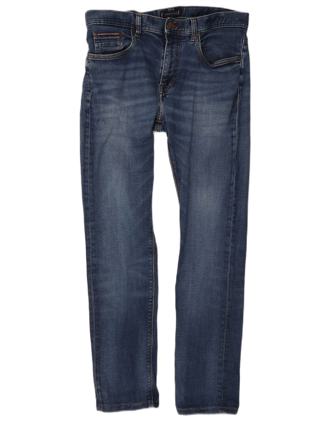 Tommy Hilfiger Masculino Bleecker Slim Jeans W33 L30 Azul Algodão