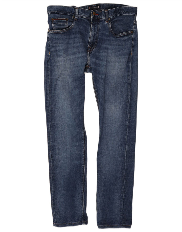 Tommy Hilfiger Masculino Bleecker Slim Jeans W33 L30 Azul Algodão