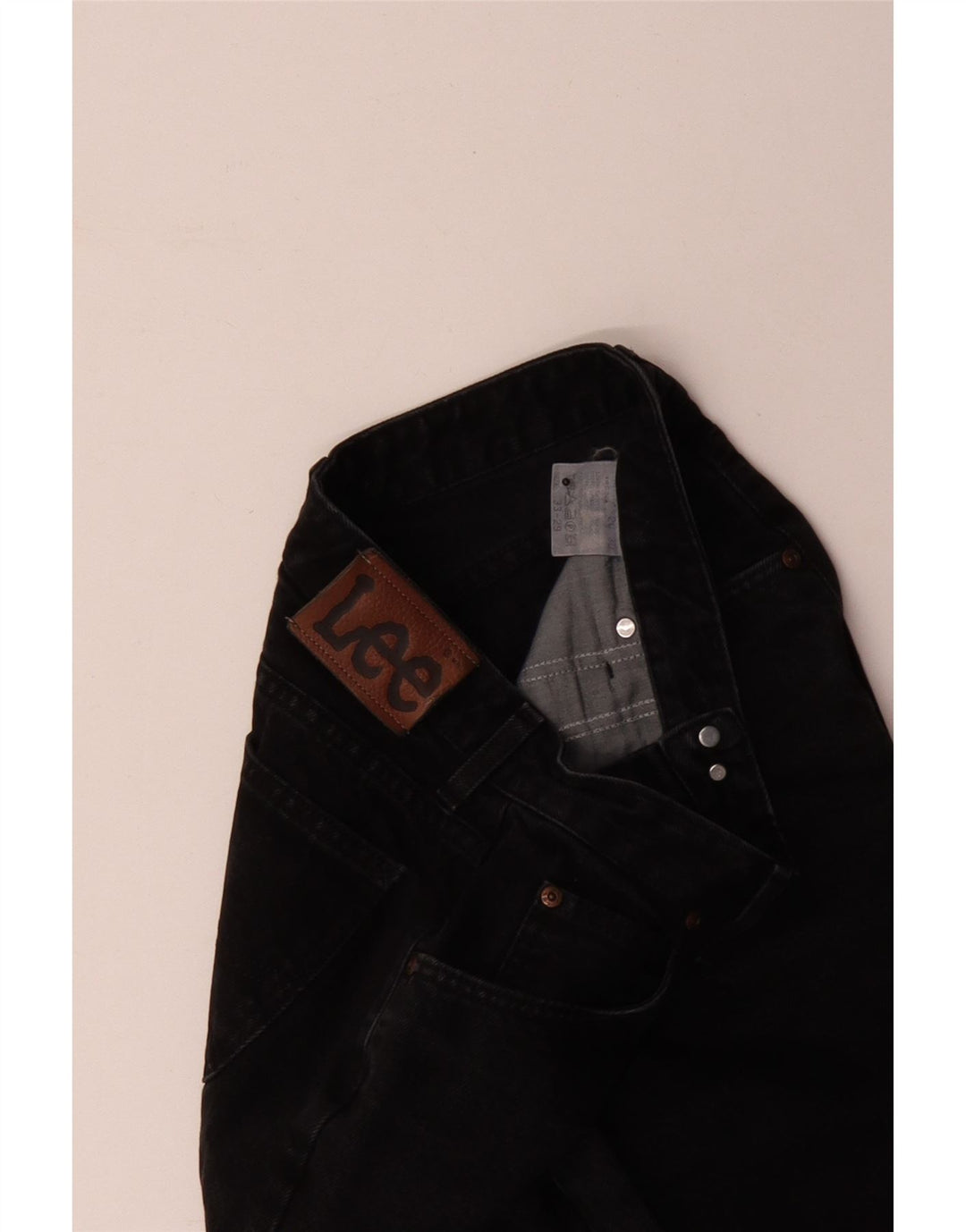 Jeans retos femininos Lee W29 L26 algodão preto