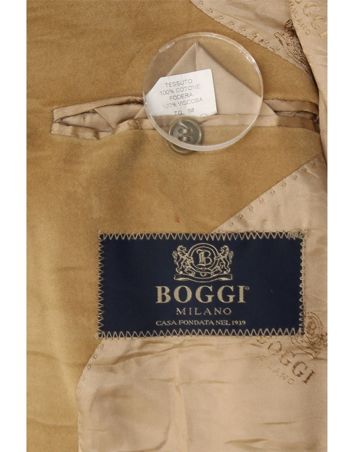 Jaqueta blazer masculina Boggi com 3 botões IT 50 algodão bege grande
