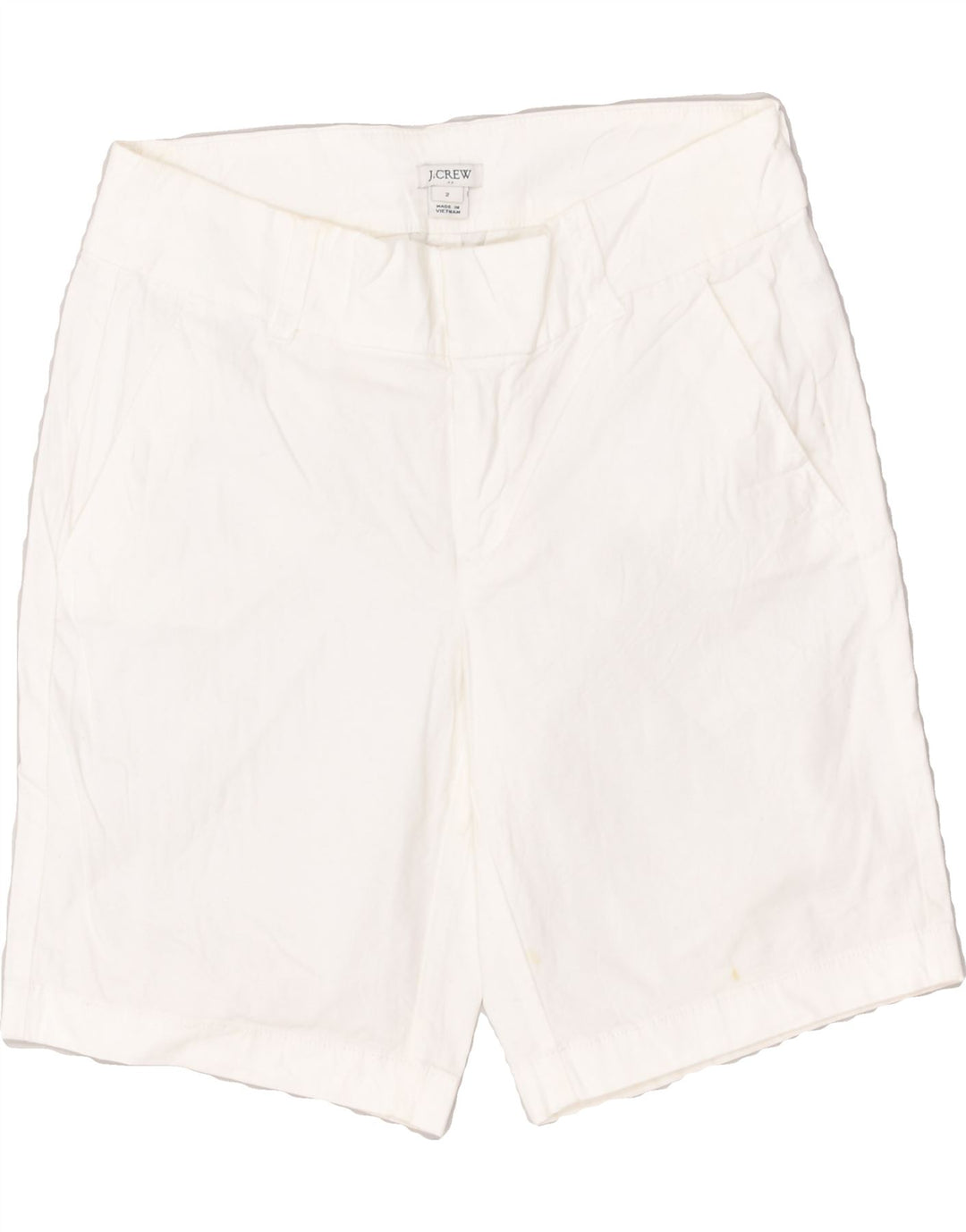 J. CREW Womens Casual Shorts US 2 XS W28  White Cotton | Vintage J. Crew | Thrift | Second-Hand J. Crew | Used Clothing | Messina Hembry 