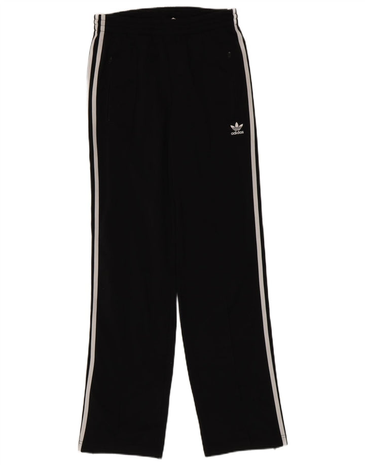 Calças de treino femininas Adidas UK 8 pequenas poliéster preto