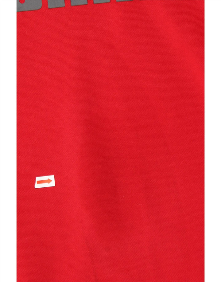 PUMA Mens Graphic Moletom Jumper Grande Vermelho