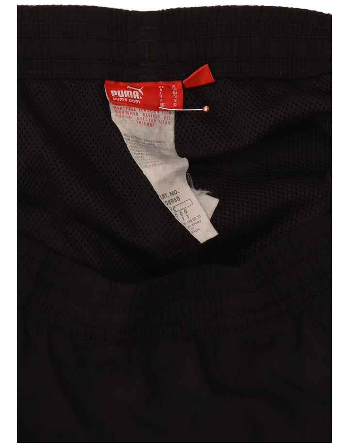 Shorts esportivos PUMA Boys Graphic Bermuda 13-14 anos preto poliéster